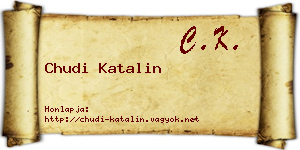 Chudi Katalin névjegykártya