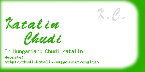 katalin chudi business card